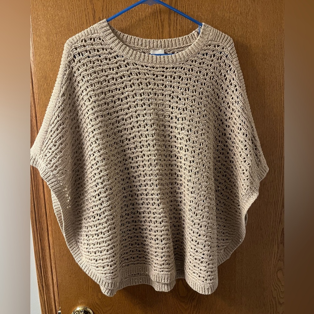 Chico’s Beige Open Knit Women's Sweater
